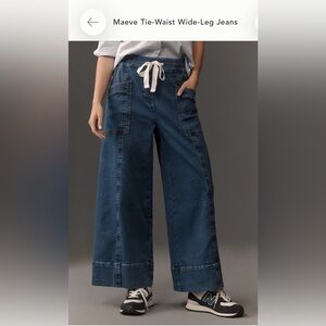 Maeve Tie-Waist Wide-Leg Jeans
